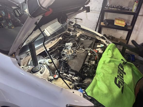 Car being serviced at Star Garage Mansfield Woodhouse