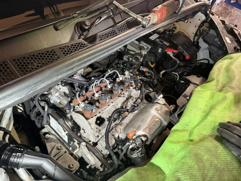 Car repair work underway at Star Garage Mansfield Woodhouse workshop