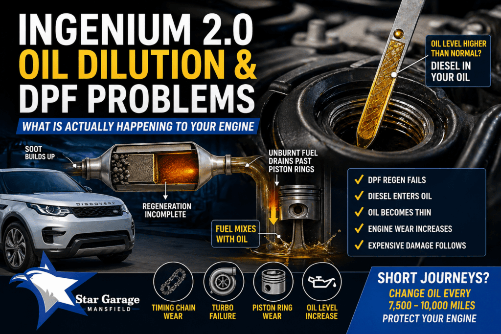 Ingenium 2.0 engine with DPF problems caused by oil dilution