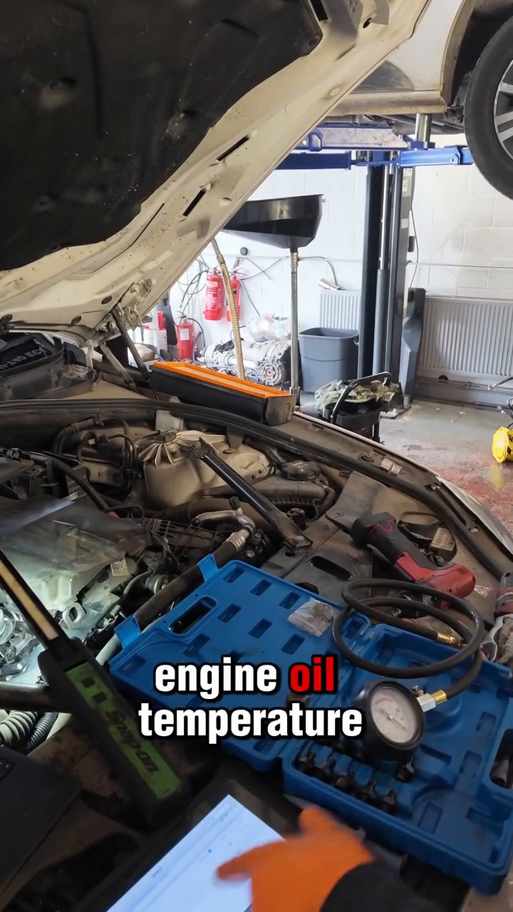 Oil pressure gauge test on a BMW 640d with engine sludge at Star Garage Mansfield